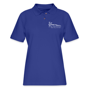 Pretty. Fast. Women 2023 Pique Polo Shirt (Dark Colors) - royal blue