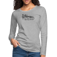 Load image into Gallery viewer, Pretty. Fast. Women. 2023 Long Sleeve Shirt (Light Colors) - heather gray