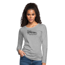 Load image into Gallery viewer, Pretty. Fast. Women. 2023 Long Sleeve Shirt (Light Colors) - heather gray