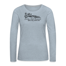 Load image into Gallery viewer, Pretty. Fast. Women. 2023 Long Sleeve Shirt (Light Colors) - heather ice blue