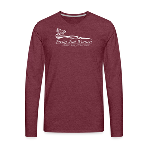 Pretty. Fast. Women. 2023 Long Sleeve MEN'S Shirt (Dark Colors) - heather burgundy