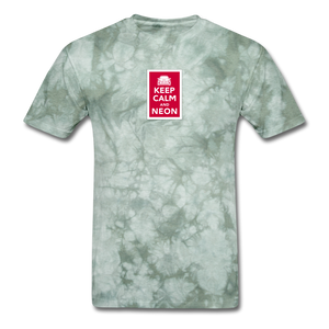 Keep Calm and NEON - military green tie dye