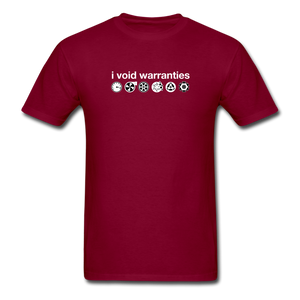 I Void Warranties by Gearheart Shirts - burgundy