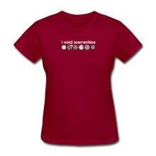 Load image into Gallery viewer, I Void Warranties by Gearheart Shirts - dark red