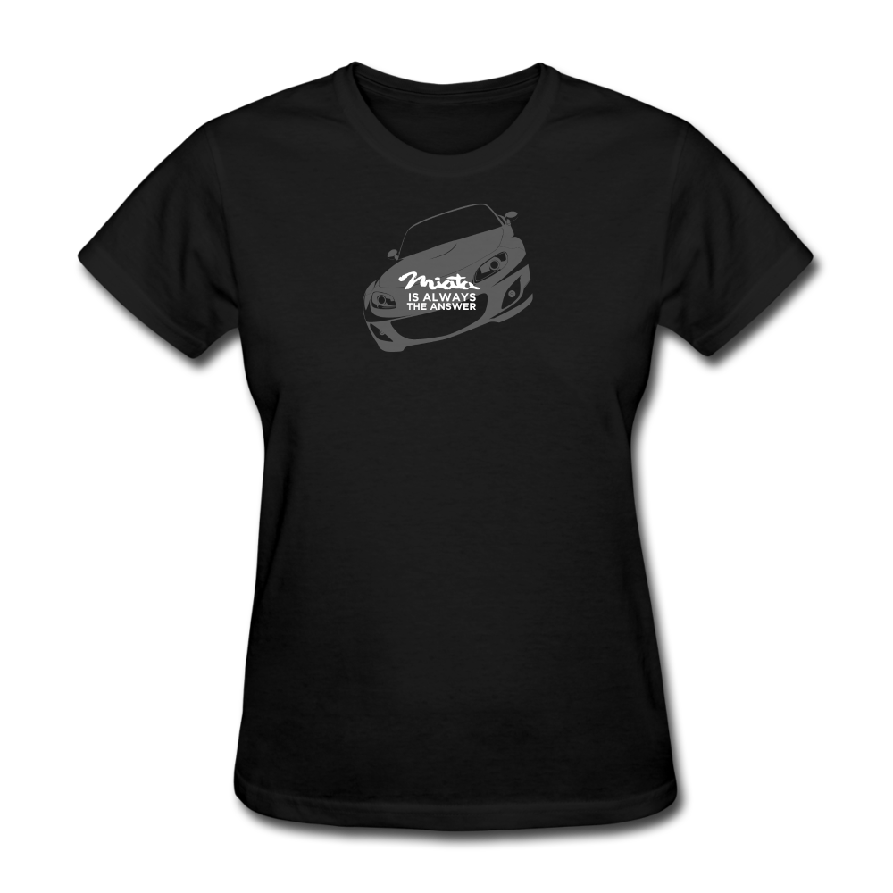 Miata Is Always The Answer by Gearheart Shirts - black