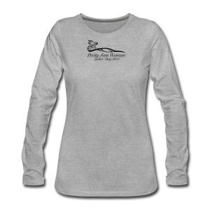 Pretty Fast Woman Light Color Long Sleeve Shirts - heather gray