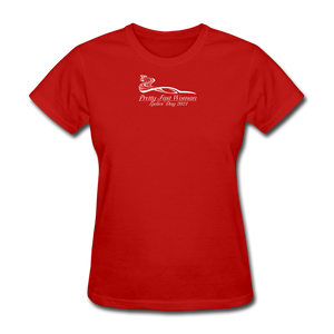 Pretty Fast Woman Dark T- Shirts - red