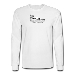 Pretty Fast Woman Unisex Light Colors Long Sleeve Shirts - white