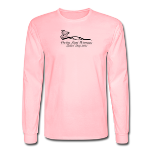 Pretty Fast Woman Unisex Light Colors Long Sleeve Shirts - pink