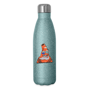 Kirby the Insulated Stainless Steel Water Bottle - turquoise glitter