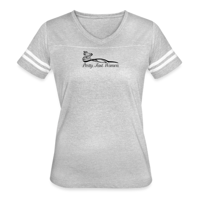 Pretty. Fast. Women. 2022 Vintage Tee (Light Colors) - heather gray/white