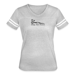 Pretty. Fast. Women. 2022 Vintage Tee (Light Colors) - heather gray/white