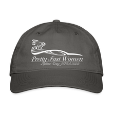 Load image into Gallery viewer, Pretty. Fast. Women. 2023 Organic Baseball Cap - charcoal