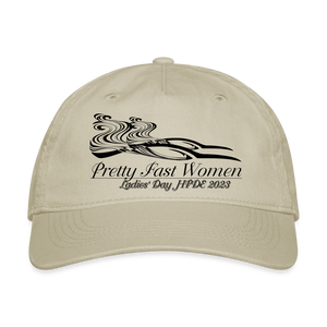 Pretty. Fast. Women. 2023 Organic Baseball Cap (Light Color) - khaki