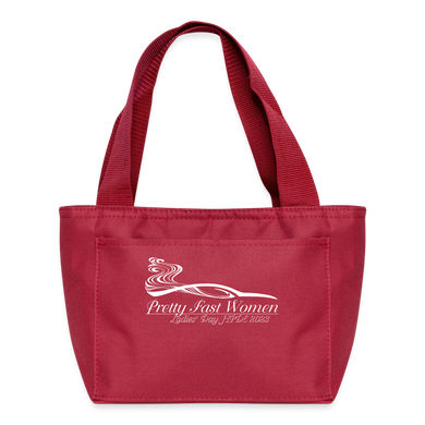 Pretty. Fast. Women. 2023 Insulated Lunch Bag - red