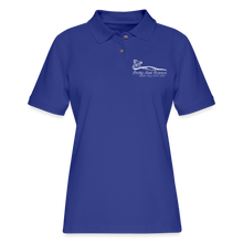 Load image into Gallery viewer, Pretty. Fast. Women 2023 Pique Polo Shirt (Dark Colors) - royal blue