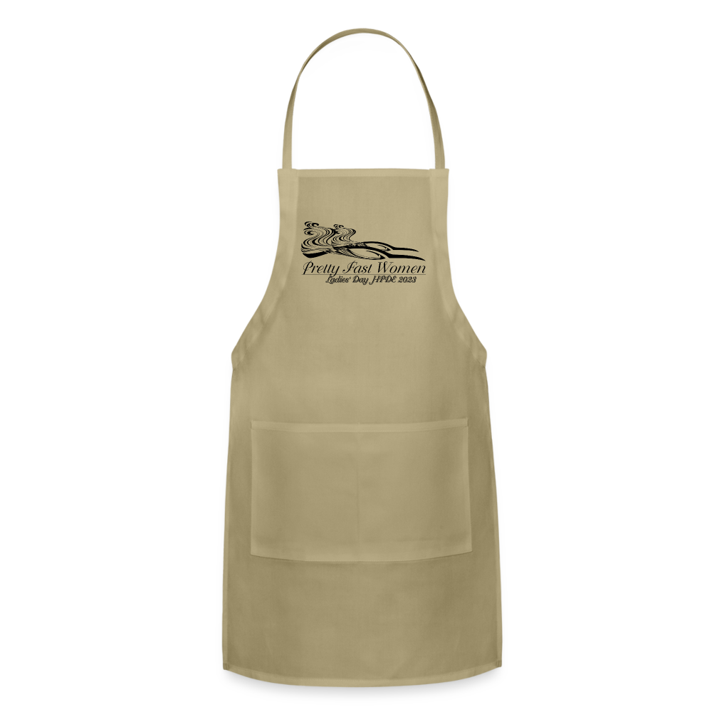 Pretty. Fast. Women. 2023 Adjustable Apron (Light Colors) - khaki