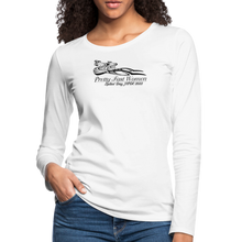 Load image into Gallery viewer, Pretty. Fast. Women. 2023 Long Sleeve Shirt (Light Colors) - white