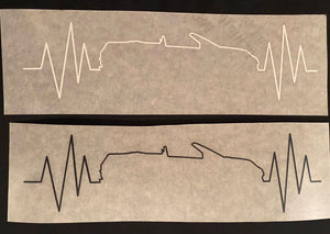 Toyota MR2 Spyder Heartbeat EKG Sticker