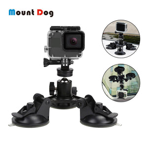 MountDog TRIPLE Suction Cup Mount for Action Cams