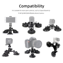 Load image into Gallery viewer, MountDog TRIPLE Suction Cup Mount for Action Cams