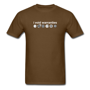 I Void Warranties by Gearheart Shirts - brown