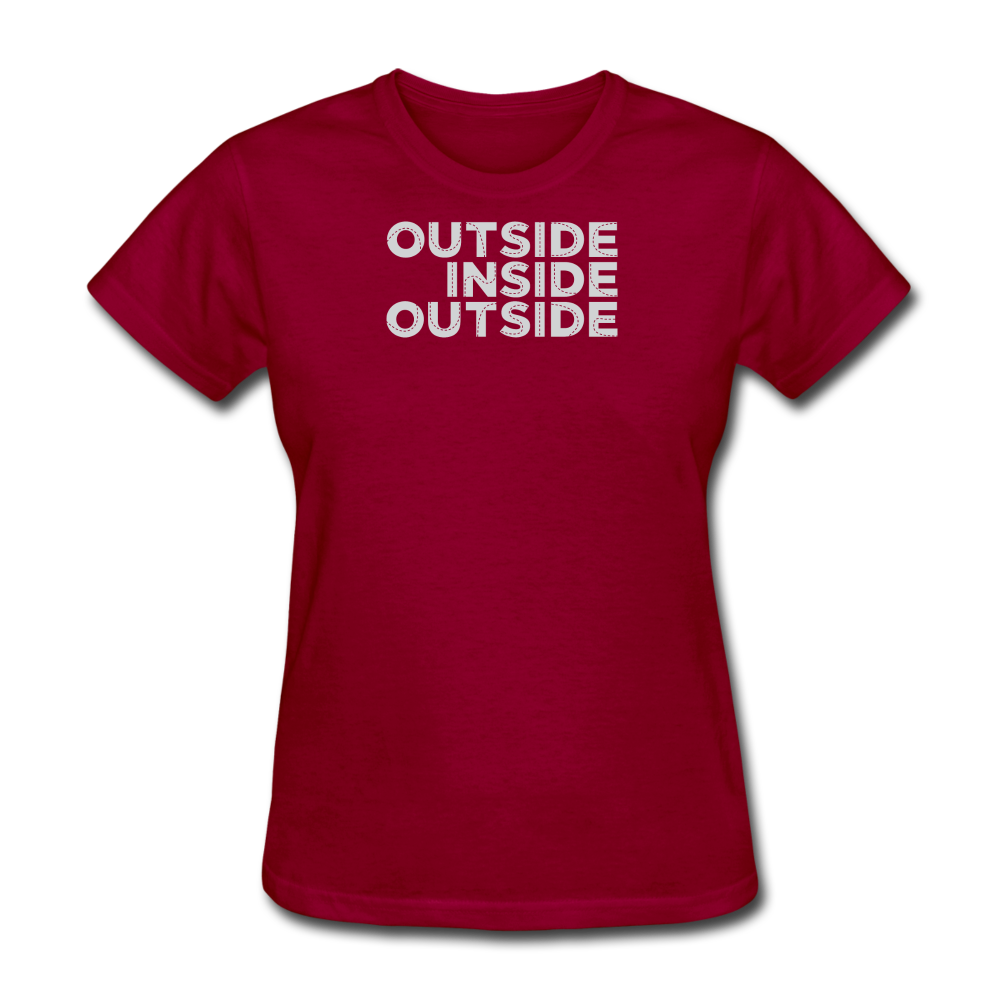 Outside Inside Outside by Gearheart Shirts - dark red