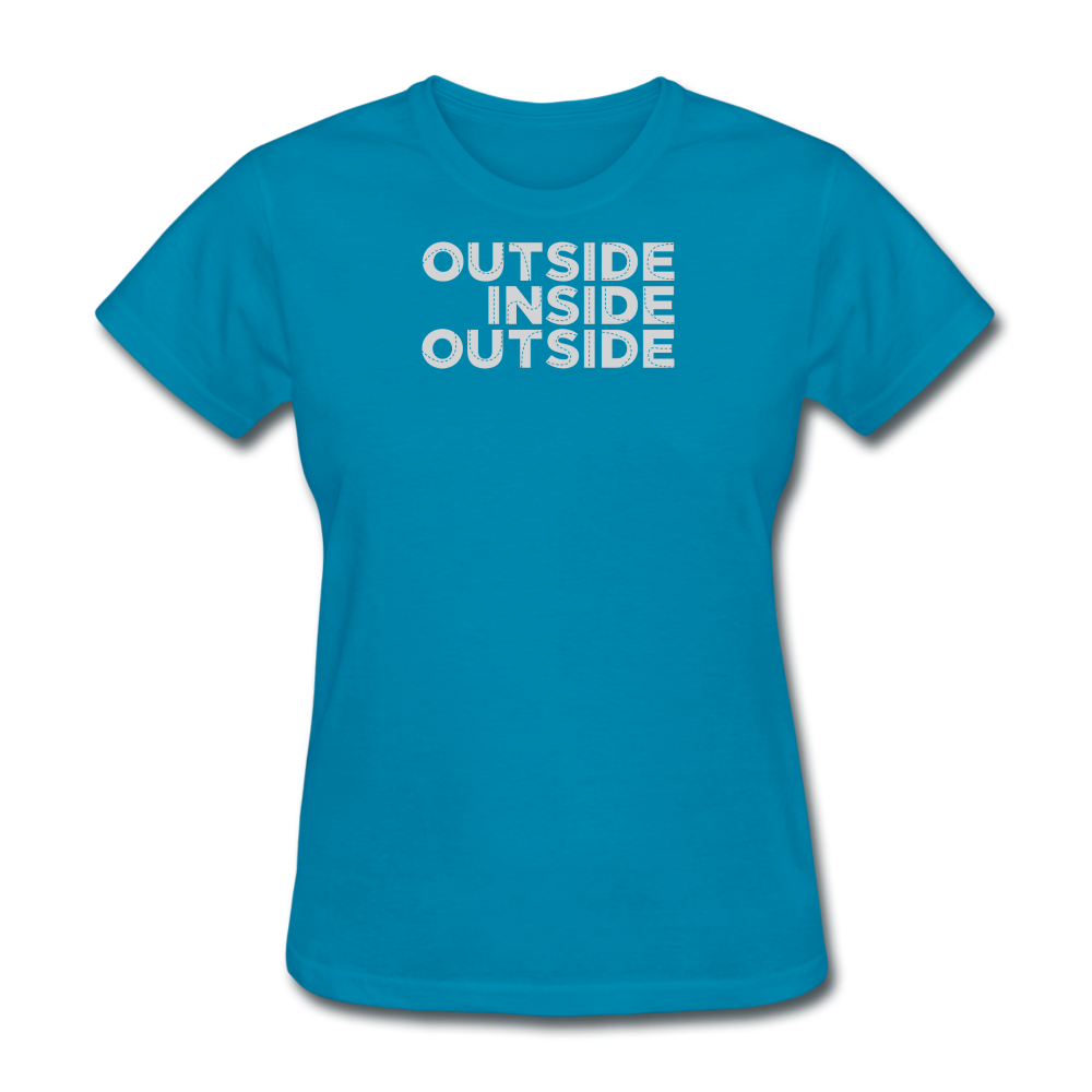 Outside Inside Outside by Gearheart Shirts - turquoise