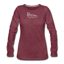 Load image into Gallery viewer, Pretty Fast Woman Dark Colors Long Sleeve Shirts - heather burgundy