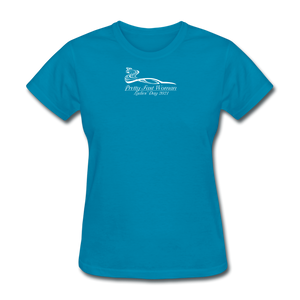 Pretty Fast Woman Dark T- Shirts - turquoise