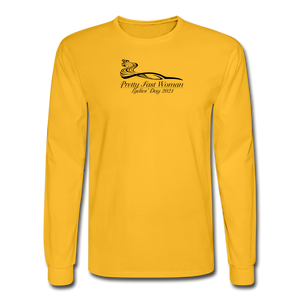 Pretty Fast Woman Unisex Light Colors Long Sleeve Shirts - gold
