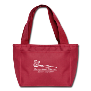 Pretty Fast Woman Lunch Bag - red