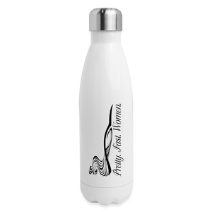 Pretty. Fast. Women. 2022 Insulated Water Bottle - white